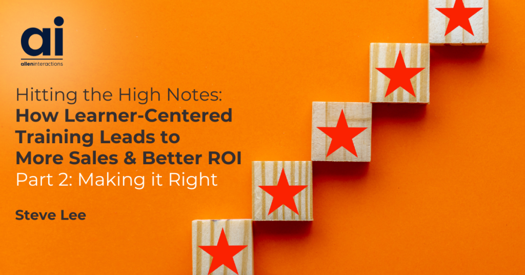 Hitting the High Notes Part 2: Making it Right