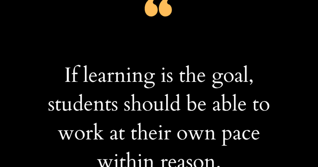 We All Learn at a Different Pace
