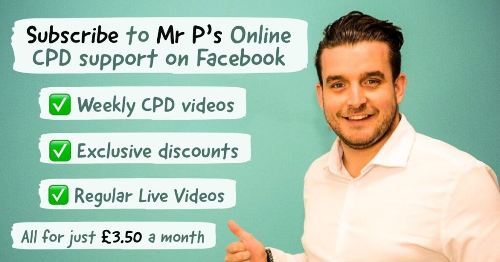 Launching Mr P's Online CPD support on Facebook