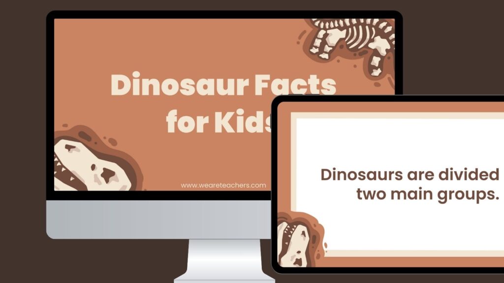 dinosaur slides feature