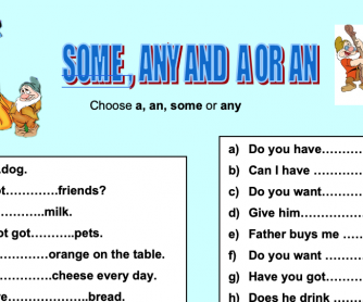 A, SOME, ANY