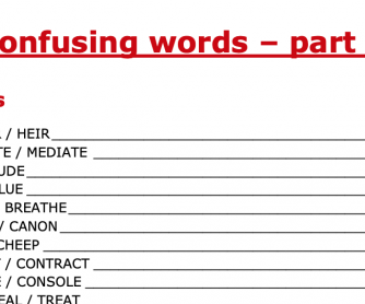 Confusing Words - Part 18