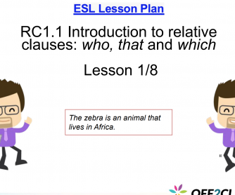 How To Teach Relative Clauses: An ESL Lesson Plan