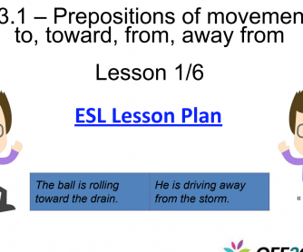 Teaching Prepositions Of Movement — Free ESL Lesson Plan