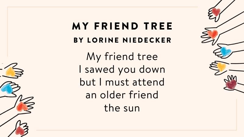 My Friend Tree by Lorine Niedecker