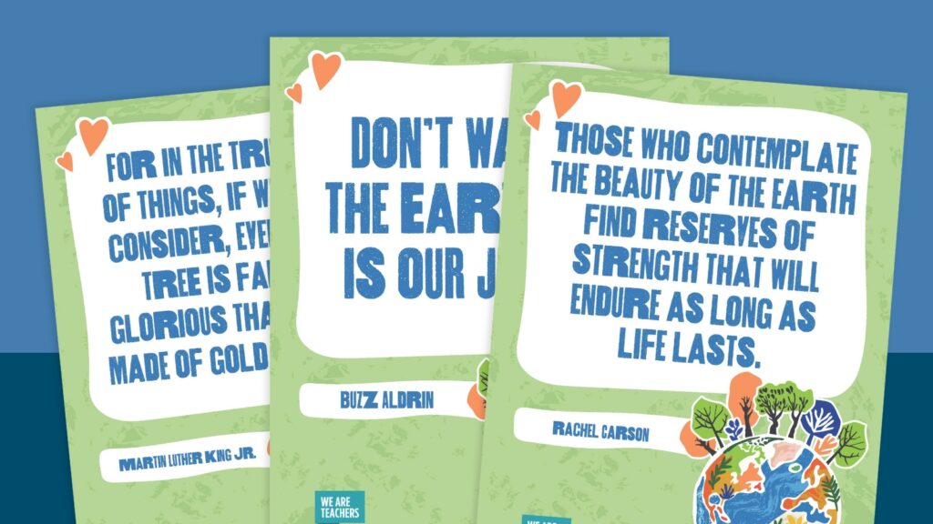 Earth Day Poster Bundle featuring three quotes.