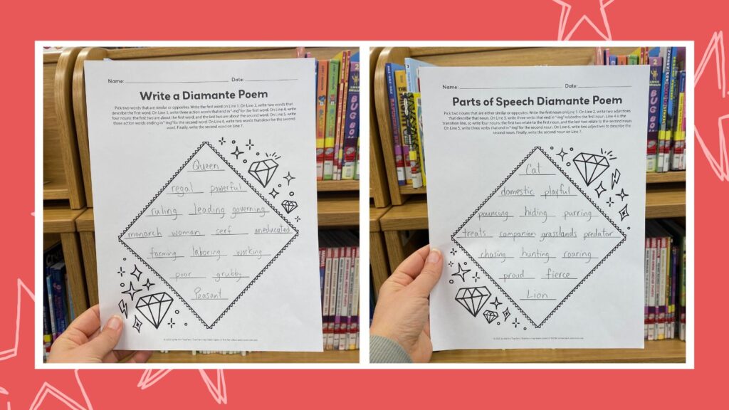 diamante poems feature