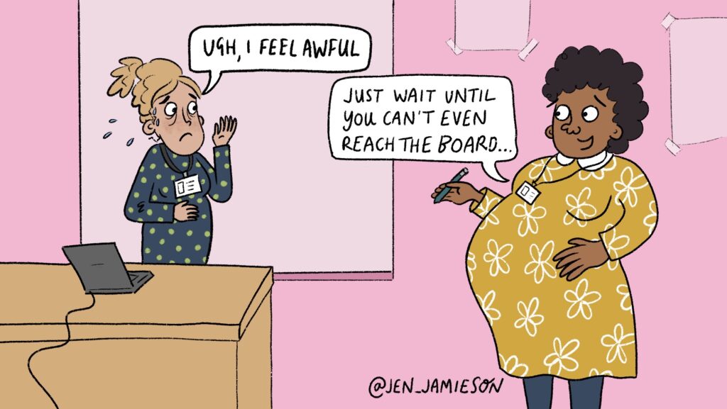 Teach while pregnant