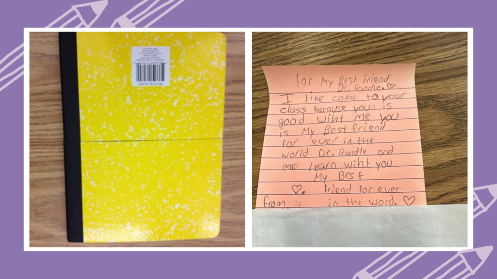 The size of the notebook shortened will leave students feeling less overwhelmed by the quantity of words they need to use so they can just focus on quality.