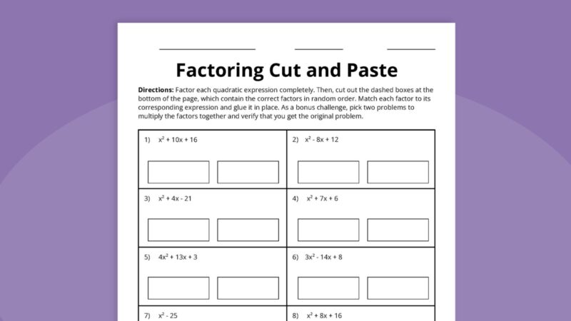 Factoring Cut and Paste