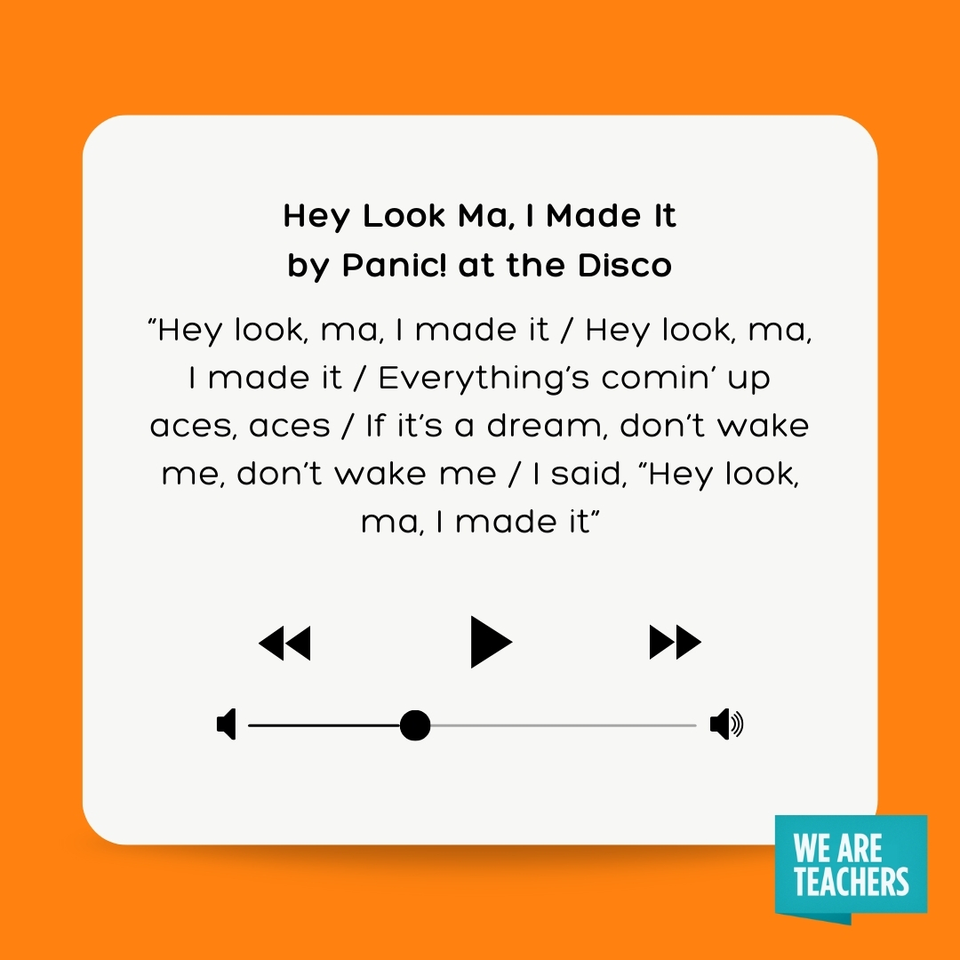 Best-Graduation-Songs-11 Hey Look Ma, I Made It by Panic! at the Disco