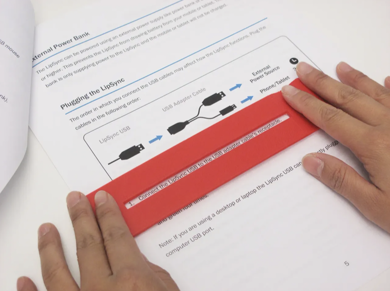Reading bar on book as an example of 3D printing ideas