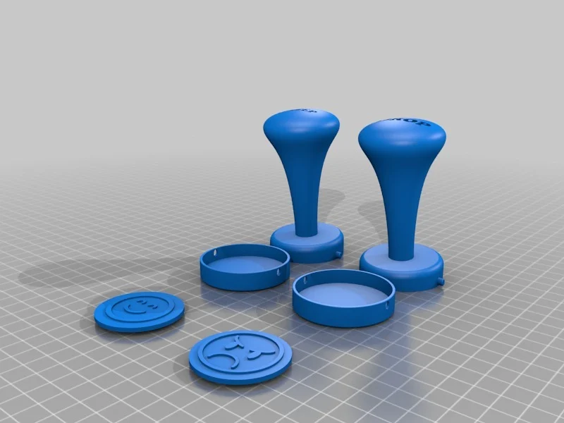 Blue stamps with smiley and frowny faces are shown.