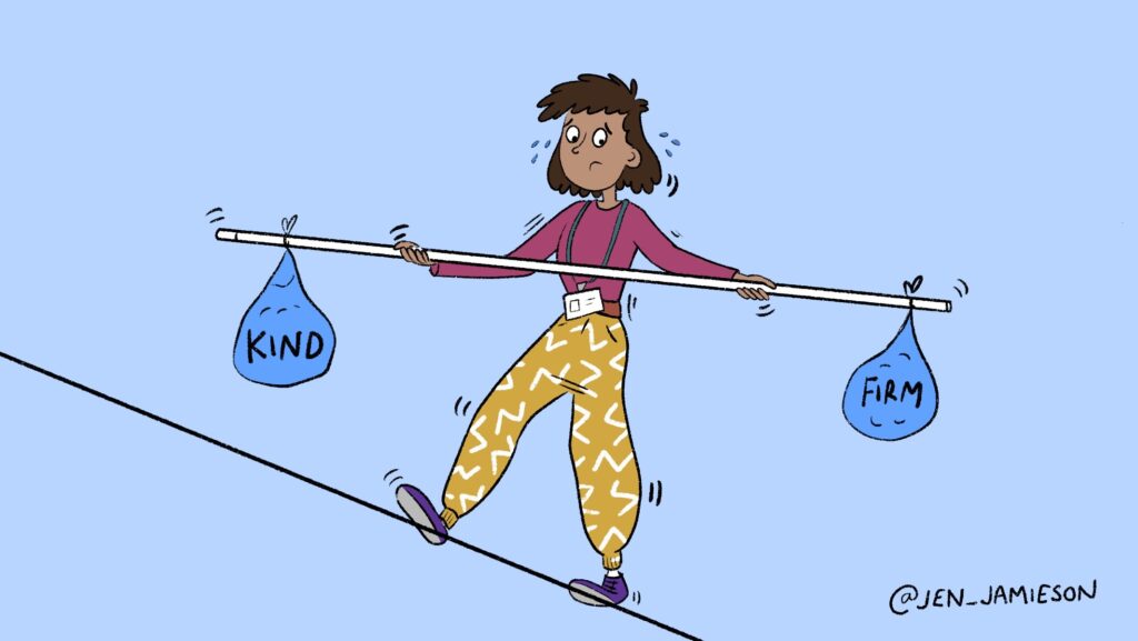 Where is the balance between firm and kind?