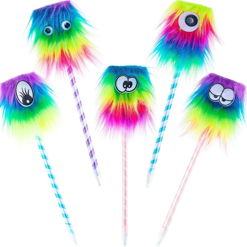 rainbow-fluffy-pens Rainbow fluffy pens for kids