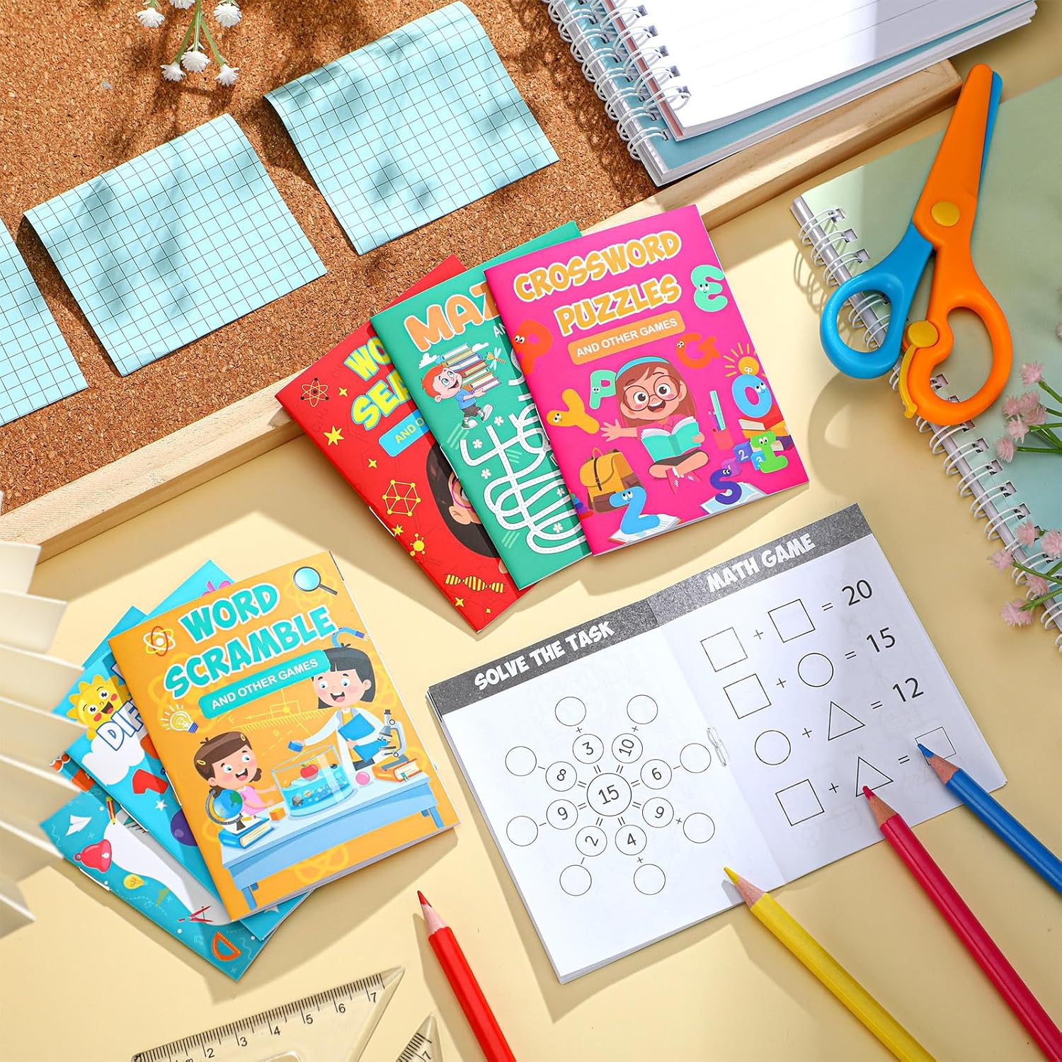 puzzle-books Mini puzzle books for kids as an example of inexpensive gift ideas for students