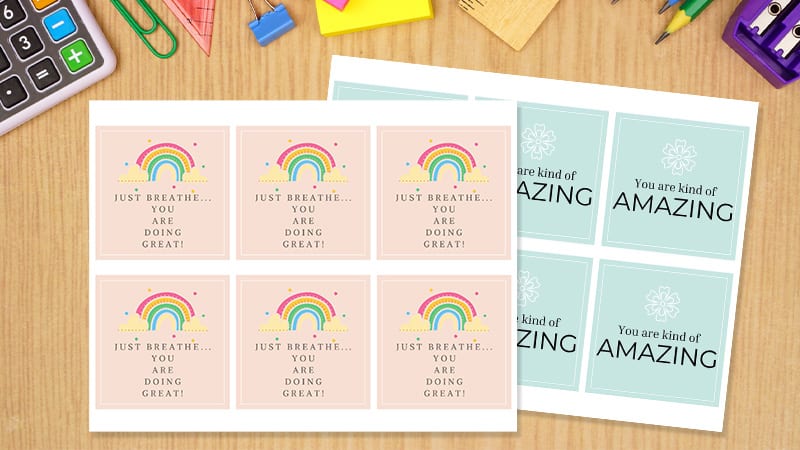 Free Printable Motivational Cards for Students Free Printable Motivational Cards for Students with examples including your doing amazing and great!