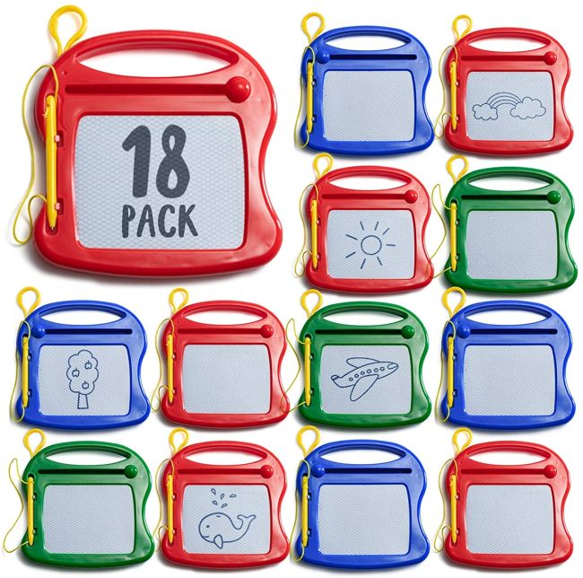 doodle-pads Small doodle pads in a variety of colors with pen and swipe-to-erase feature as an example of inexpensive gift ideas for students