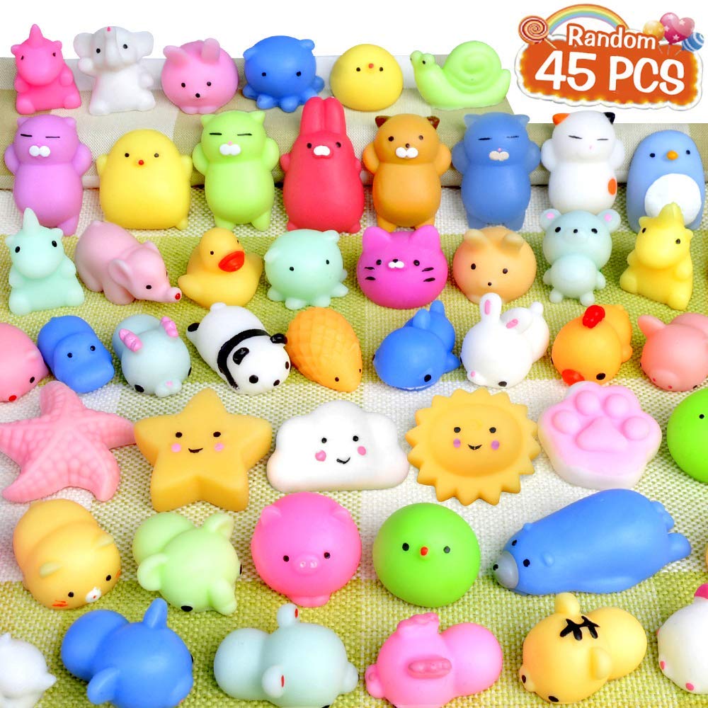 squishies Adorable little rubber collectibles for kids as an example of inexpensive gift ideas for students