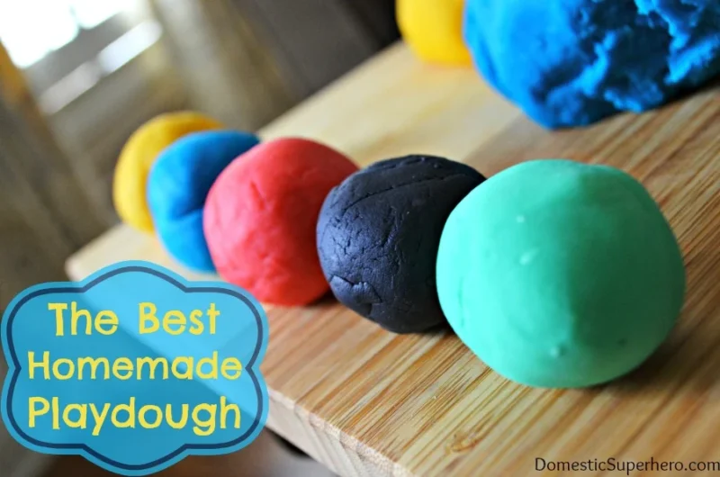 homemade-playdough Colorful balls of homemade play dough
