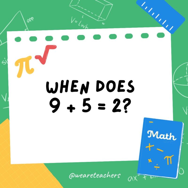 44. When does 9 + 5 = 2? 4. When does 9 + 5 = 2?