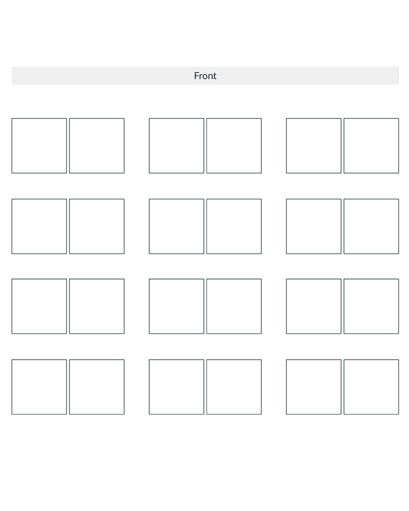 Pairs classroom seating chart printable.
