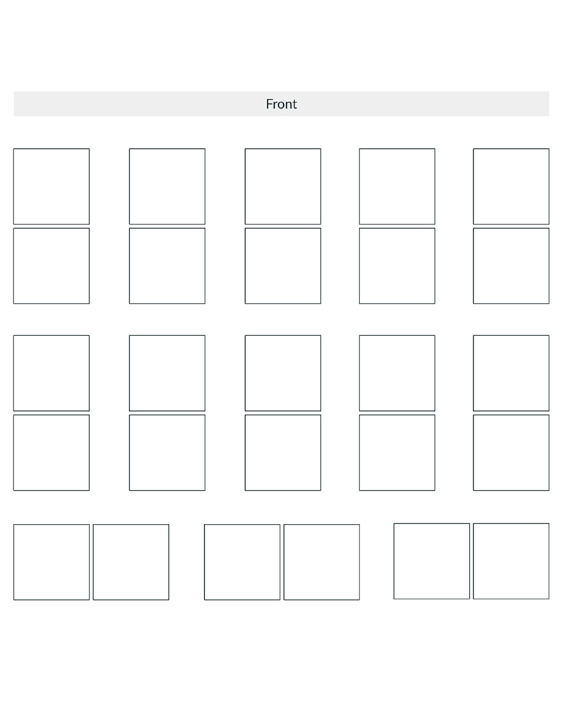 Pairs facing each other classroom seating chart printable.