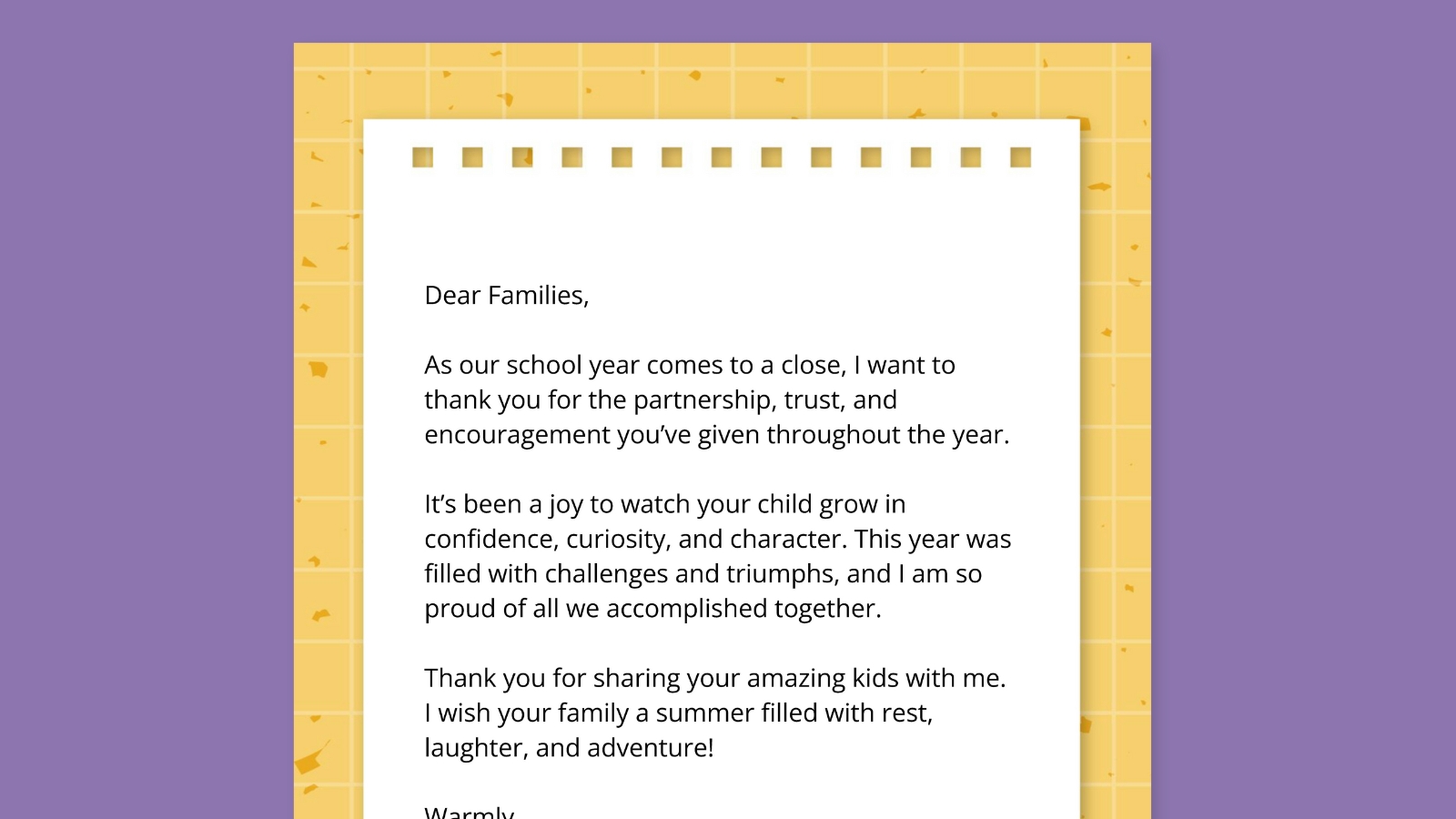 Family Letter