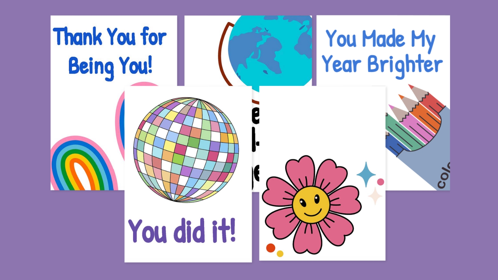 Free Printable Notes- End of Year Letters