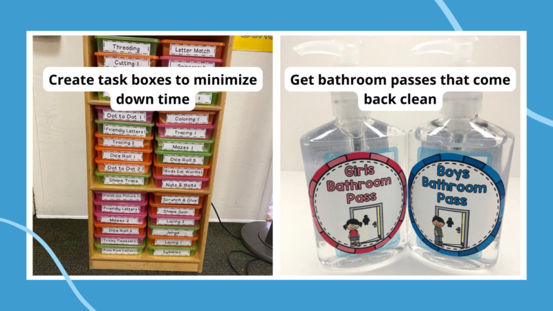 update classroom procedures two ways that teachers can update classroom routines including having task boxes for students and using hand sanitizer for hall passes
