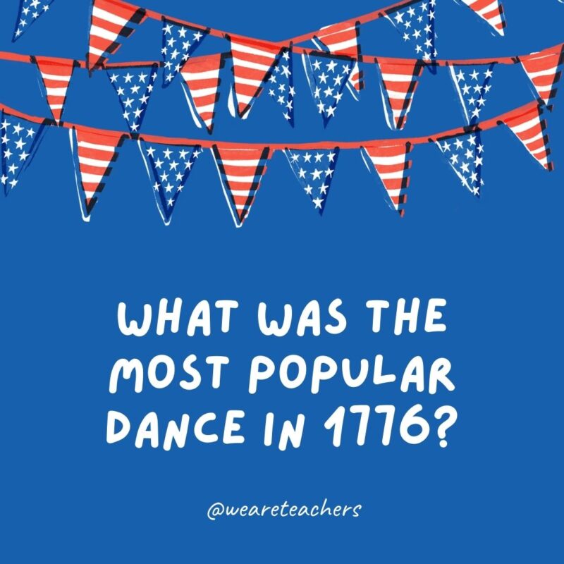 What was the most popular dance in 1776? What was the most popular dance in 1776?