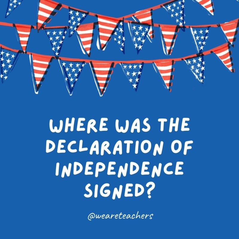 Where was the Declaration of Independence signed? Where was the Declaration of Independence signed?