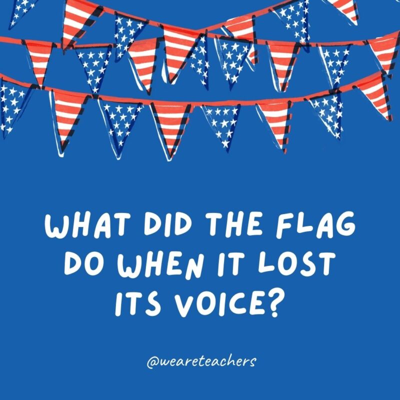 What did the flag do when it lost its voice? What did the flag do when it lost its voice?