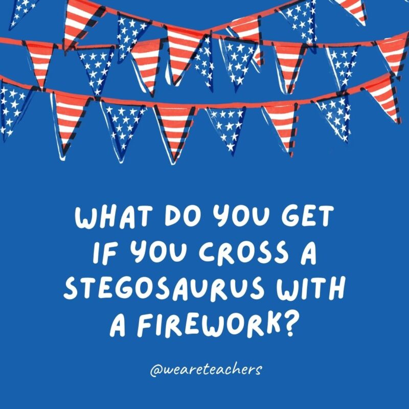 What do you get if you cross a stegosaurus with a firework? What do you get if you cross a stegosaurus with a firework?
