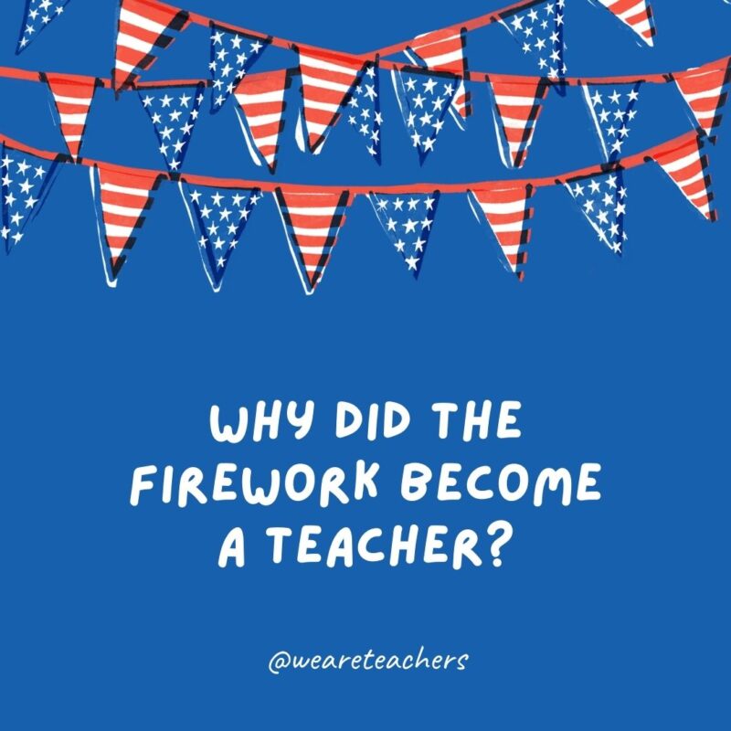 Why did the firework become a teacher? Why did the firework become a teacher?