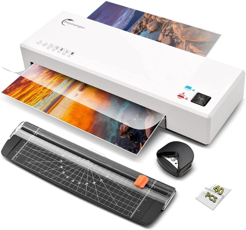 Best Laminators: Buyounger Buyounger Hot and Cold Laminator with paper cutter