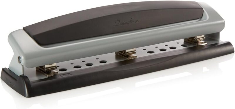 Swingline 3-Hole Punch in black and silver