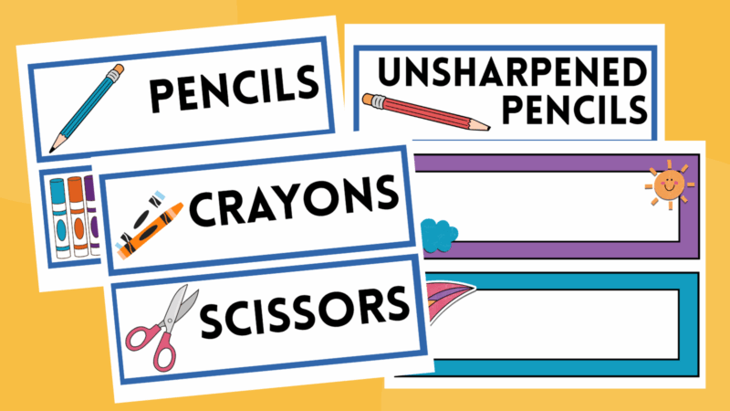 (Free) Printable Classroom Labels