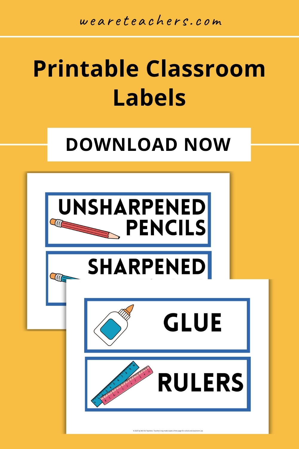 Labels help with everything from seating charts to classroom procedures. Print and laminate our classroom labels set to use all year long.