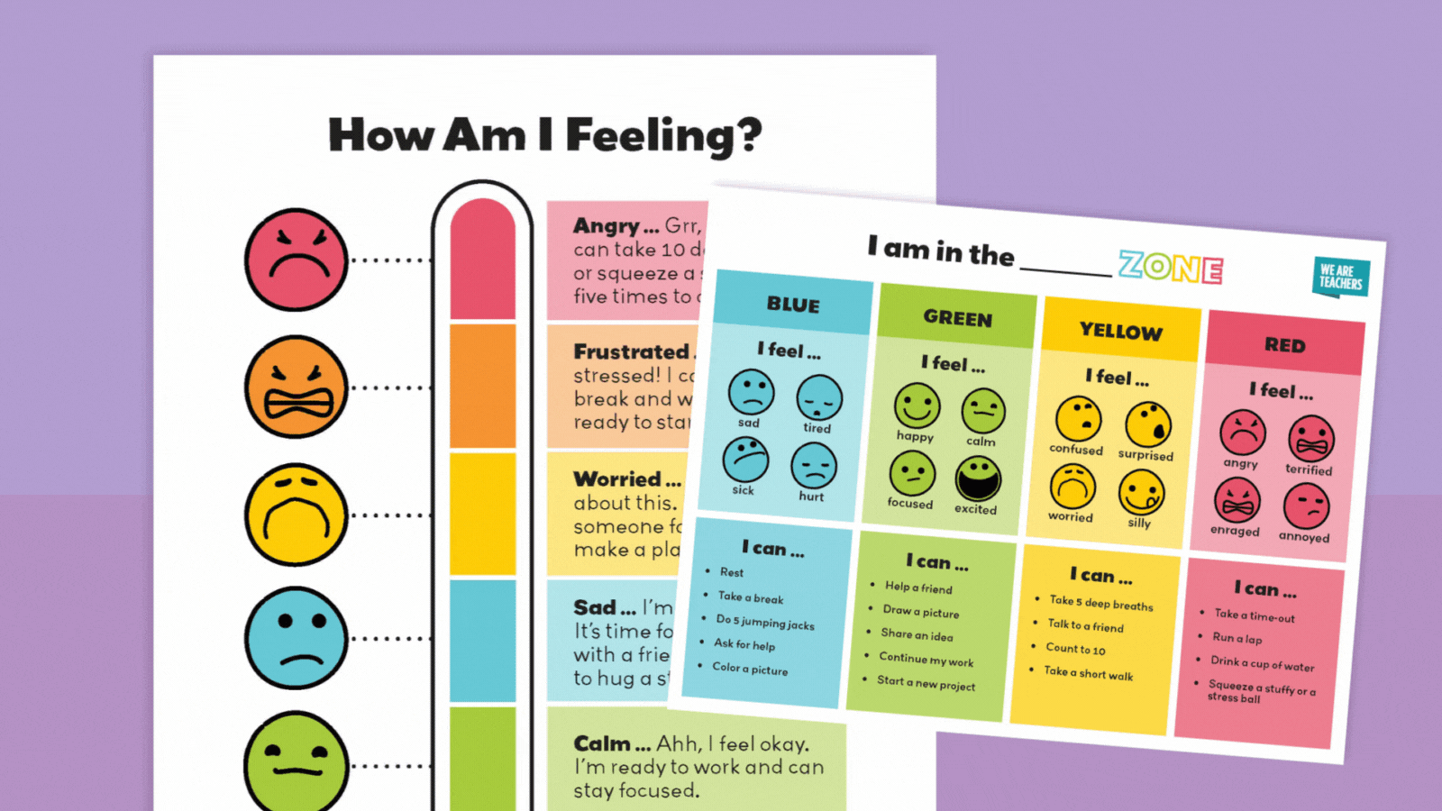 We Are Teachers zones of regulation
