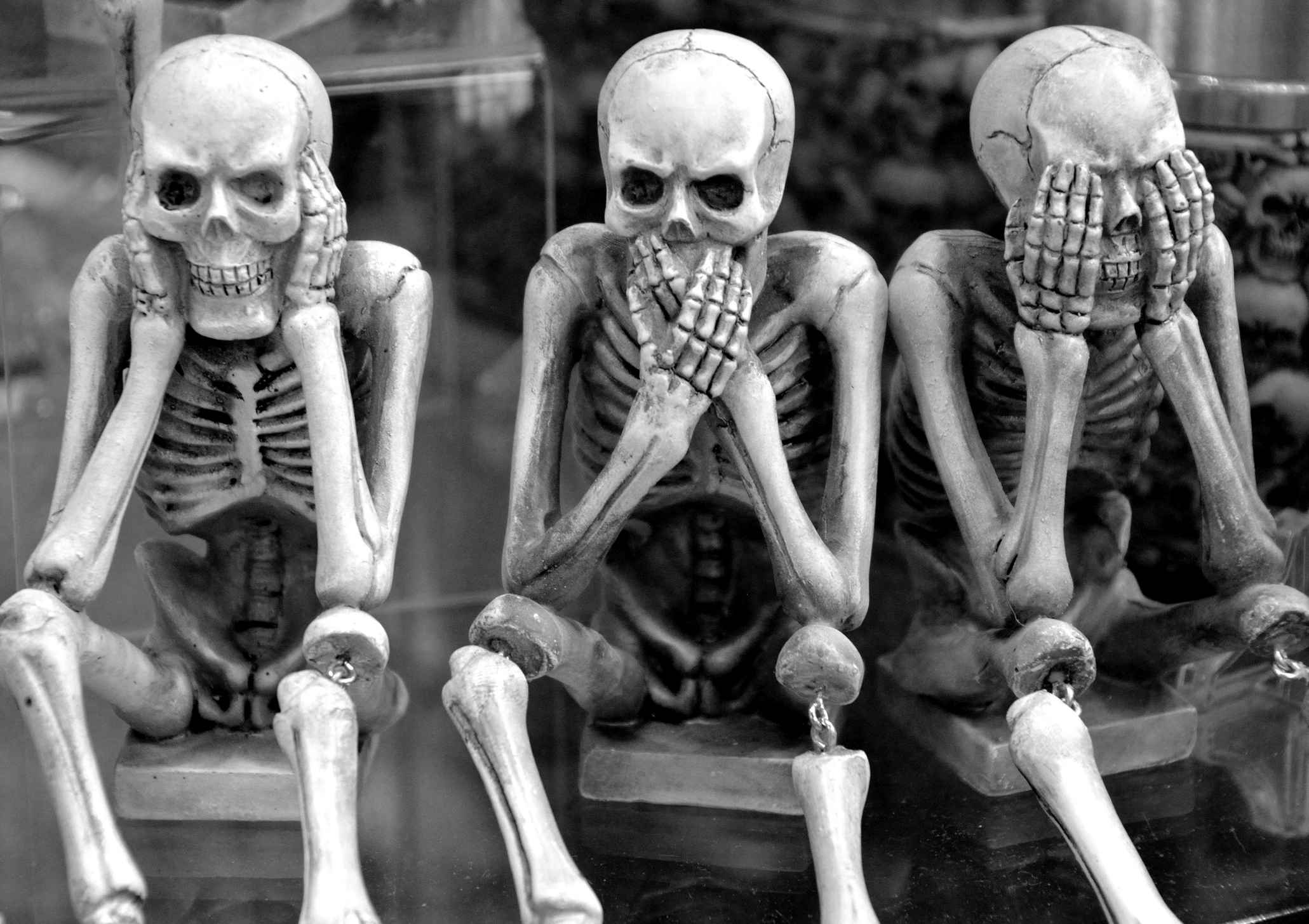 Writing Prompts: Skeletons Hear No Evil, Speak No Evil, See No Evil Skeletons