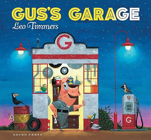 Cover for Gus's Garage as an example of preschool books