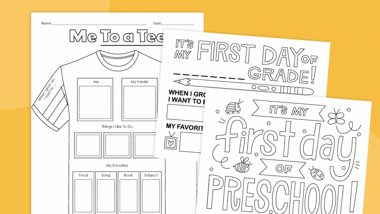 First Day of School Bundle First Day of School Bundle