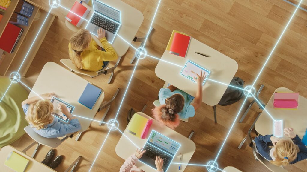 Enhanced photo of AI literacy in schools connecting students