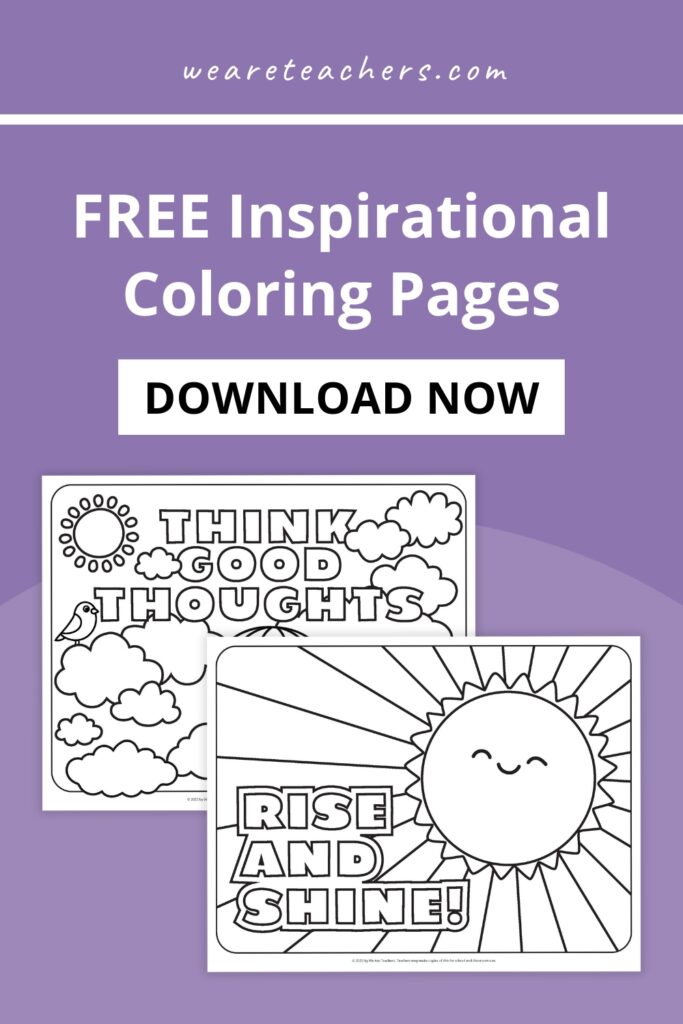 Download free inspirational coloring pages