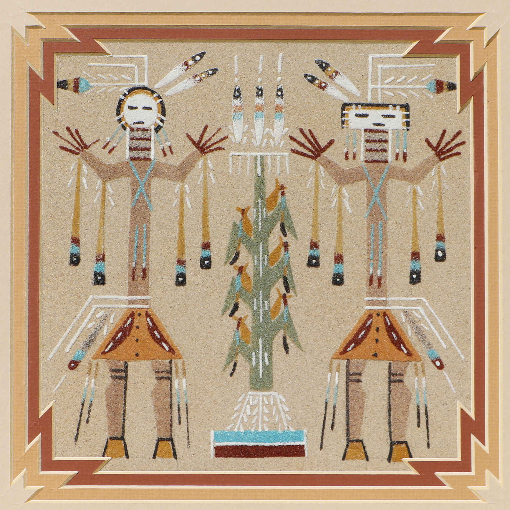Honoring Indigenous Peoples’ Day in the Classroom Illustration of native american sand art made with real sand as a way to honor Indigenous peoples day