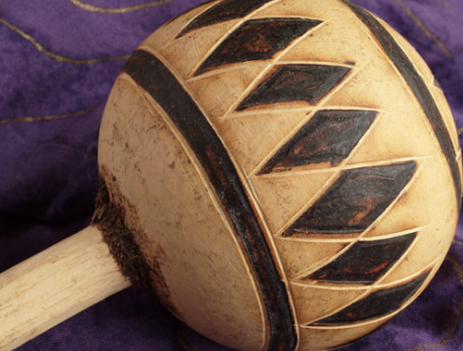 Honoring Indigenous Peoples’ Day in the Classroom Native American gourd rattle as an example of how to honor Indigenous People's day.