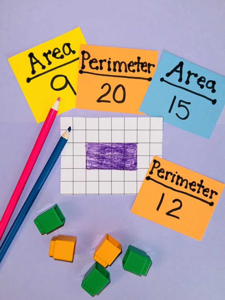 DrawACardDrawARectangle Grid paper with rectangle colored in