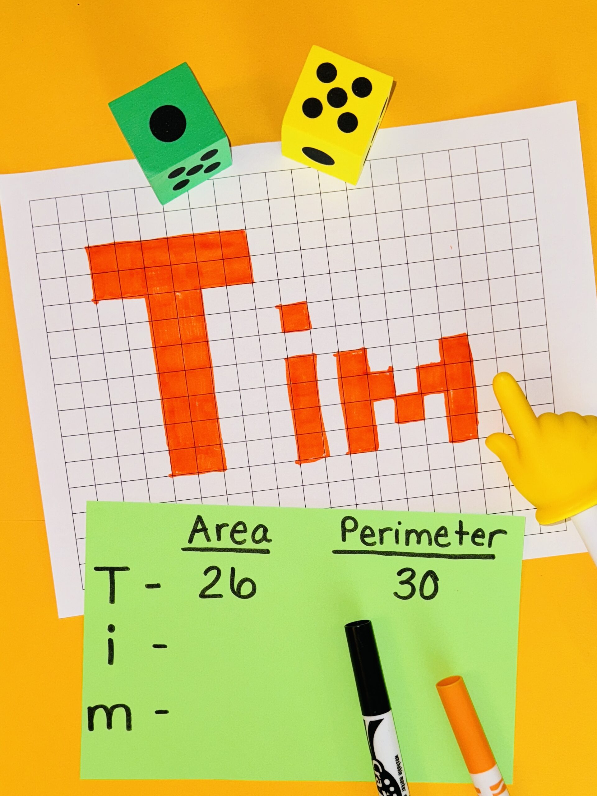 GraphPaperNames Name written on graph paper