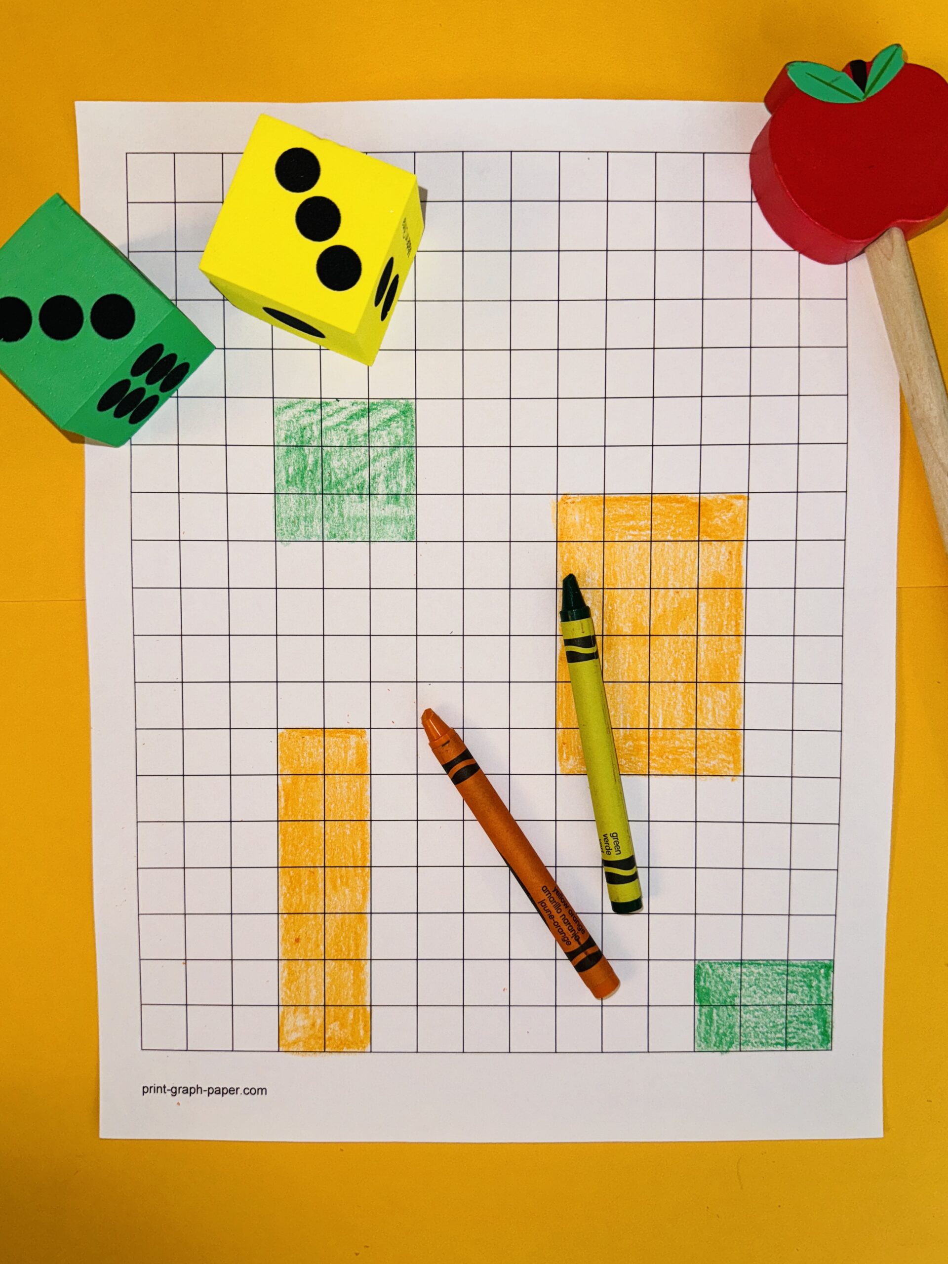 RunOutOfRoom Grid paper with rectangles colored in